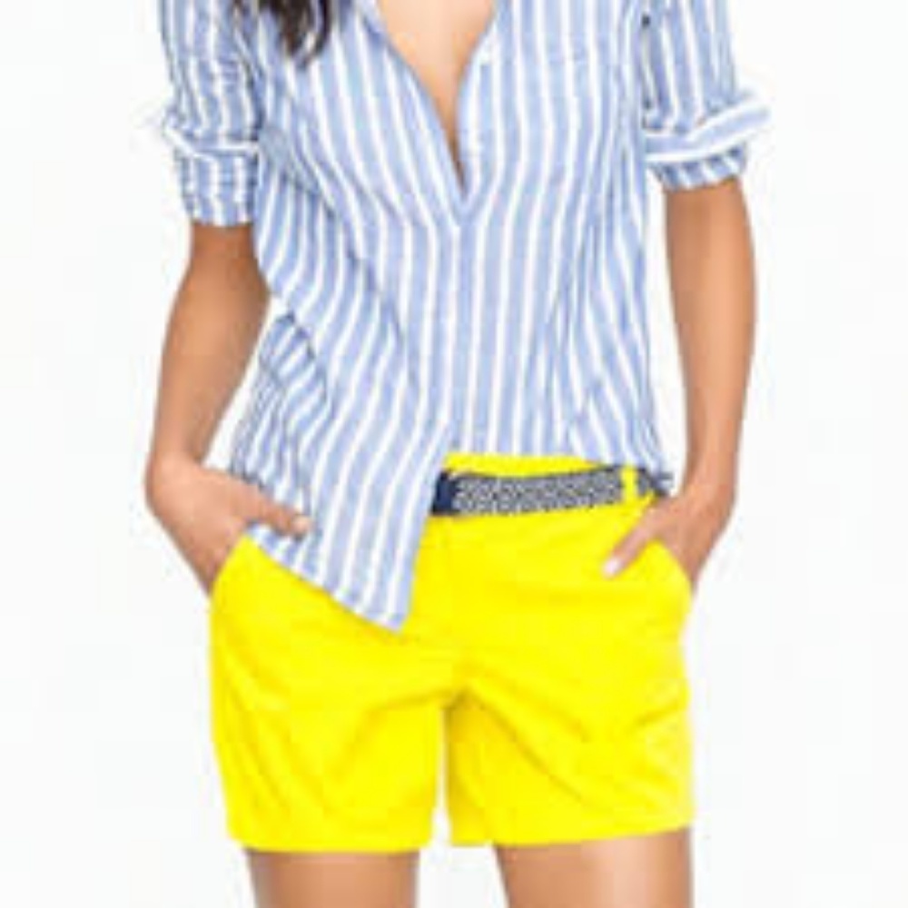 J. Crew chartreuse city fit shorts